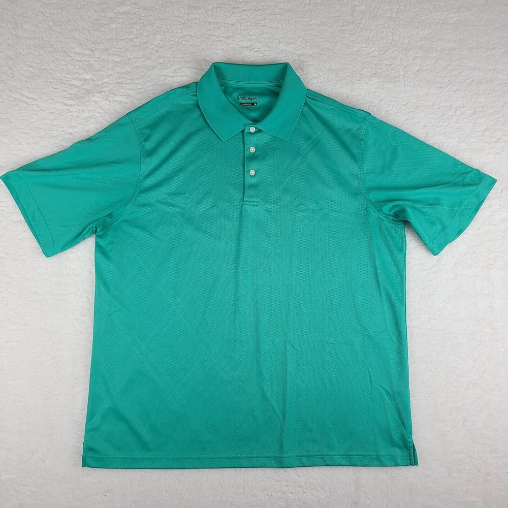 Walter Hagen Polo Shirt Mens XL Green Hydro Dri Performance Short Sleeve